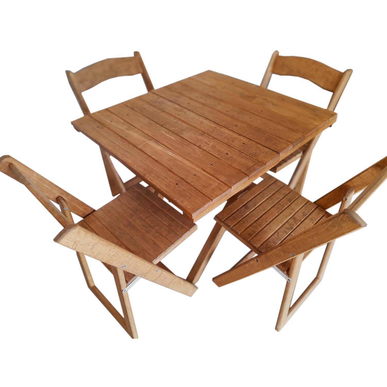 Mesa Plegable Redonda De Madera Sólida, 120diam – Rústico Tratable NATIVO  MUEBLES DEL BOSQUE