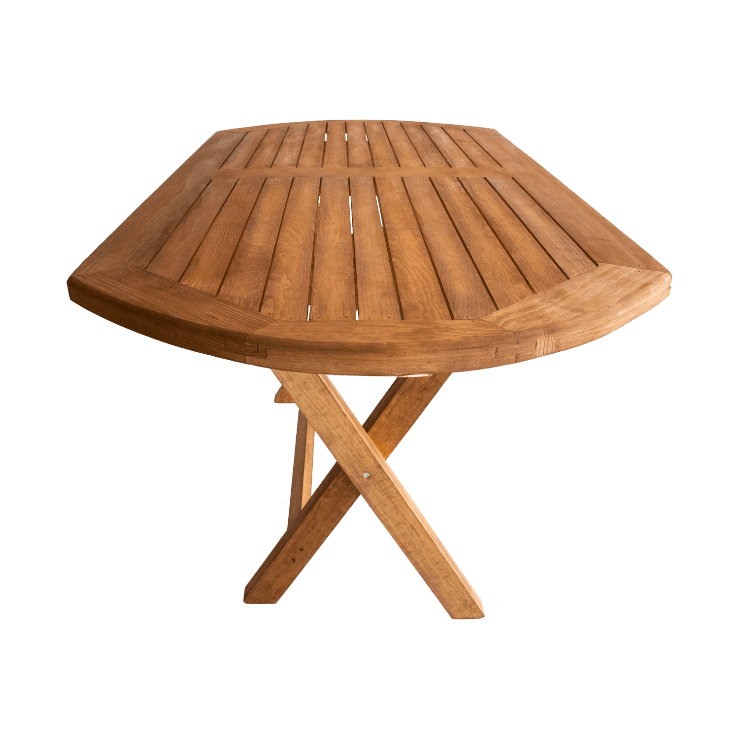 Mesa Plegable Redonda De Madera Sólida, 120diam – Rústico Tratable NATIVO  MUEBLES DEL BOSQUE