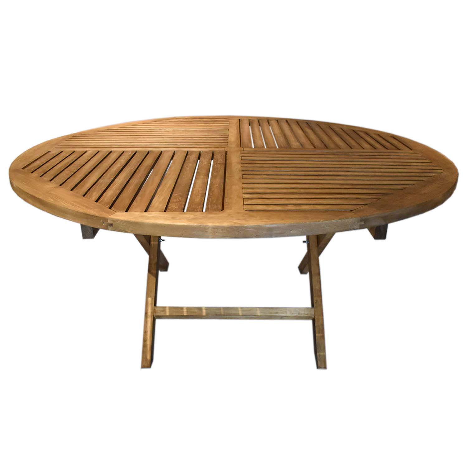 Mesa redonda circular para exteriores, patas de marco de madera recuperadas  hechas a medida para jardín -  México