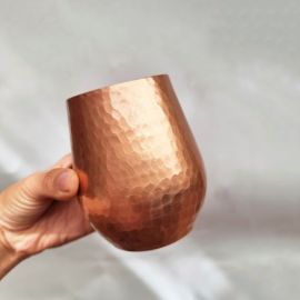 Vaso gota de cobre satinado