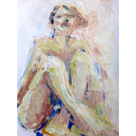 Mujer sentada al desnudo